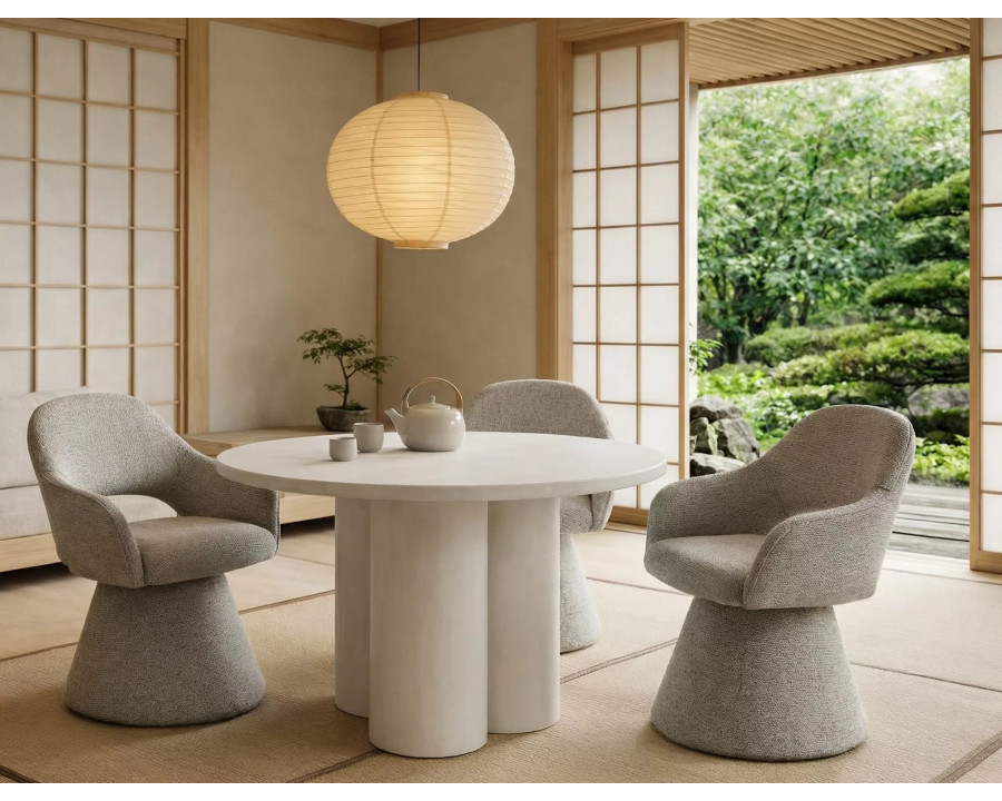 Стілець кухонний обідній м'який Riku Noelle Сіра тканина / Сірий каркас