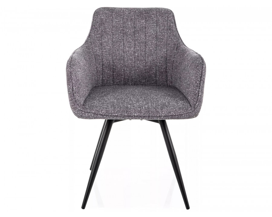 Стілець кухонний обідній м'який Ballo Leo Сіра тканина / Чорний каркас
