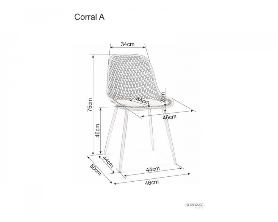 Стілець CORRAL A чорний каркас / чорний