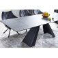 Стіл обідній SALVADORE CERAMIC II 120(180)X80 Сірий / Чорний мат