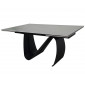 Стіл обідній розкладний JULIAN CERAMIC 160(240)*90 сірий мат/чорний
