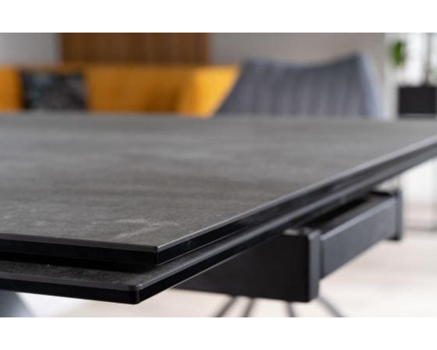 Стіл обідній SALVADORE CERAMIC II 120(180)X80 Сірий / Чорний мат