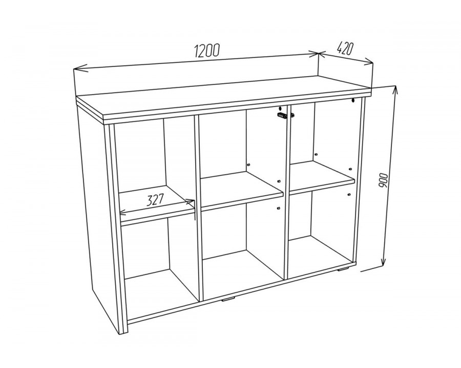 Комод Connect E SK Дуб кремона котта / Стоун бейж