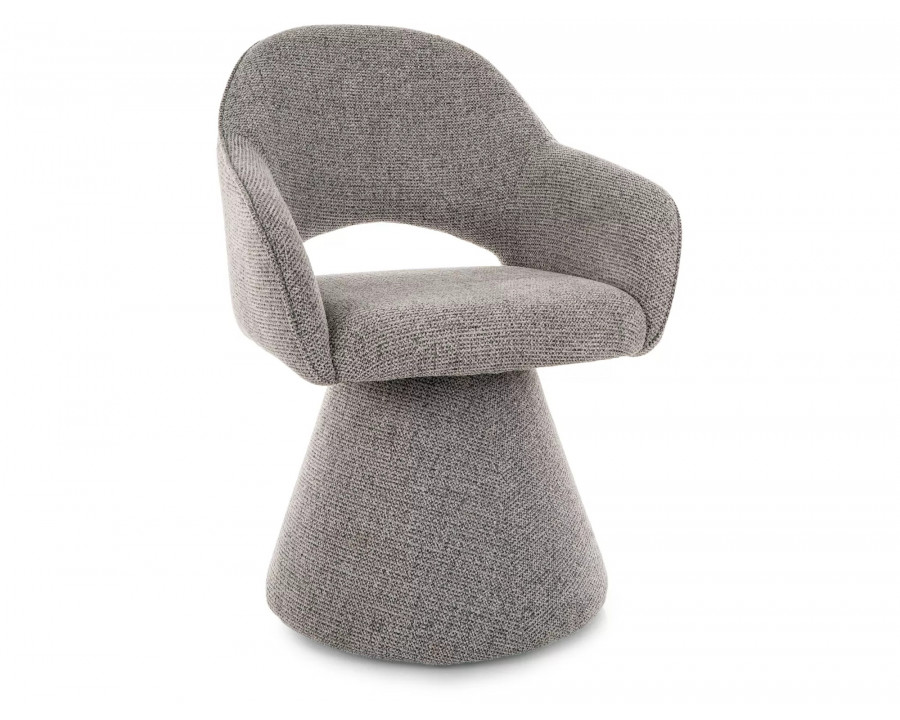 Стілець кухонний обідній м'який Riku Noelle Сіра тканина / Сірий каркас