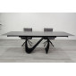 Стіл обідній розкладний JULIAN CERAMIC 160(240)*90 сірий мат/чорний