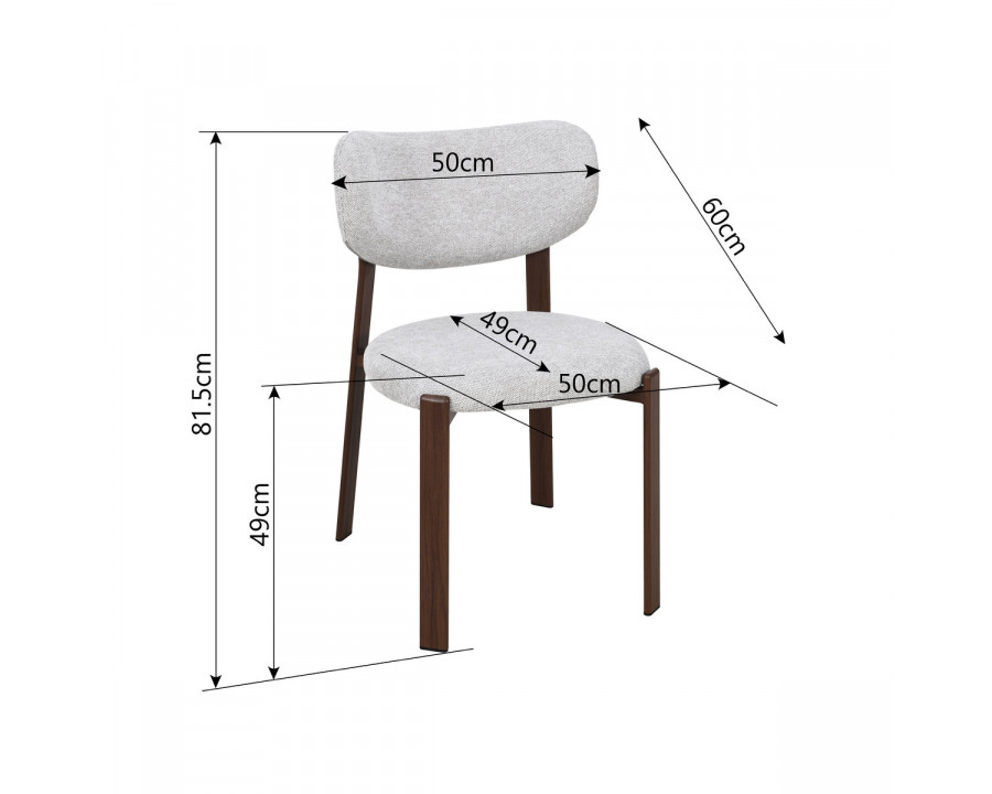 Cтілець кухонний NOMI горіх метал/бежева тканина