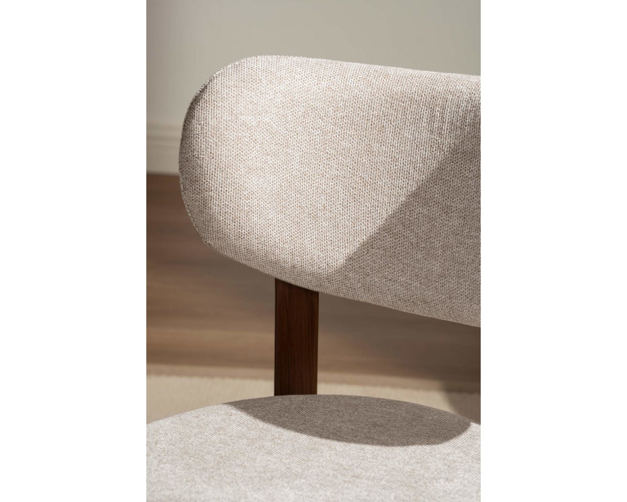 Cтілець кухонний NOMI горіх метал/бежева тканина