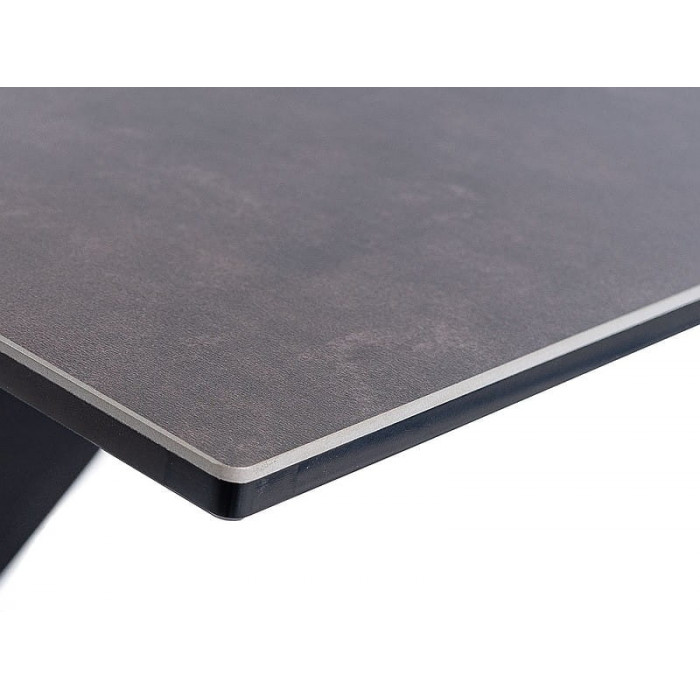 Стіл обідній SALVADORE CERAMIC II 120(180)X80 Сірий / Чорний мат