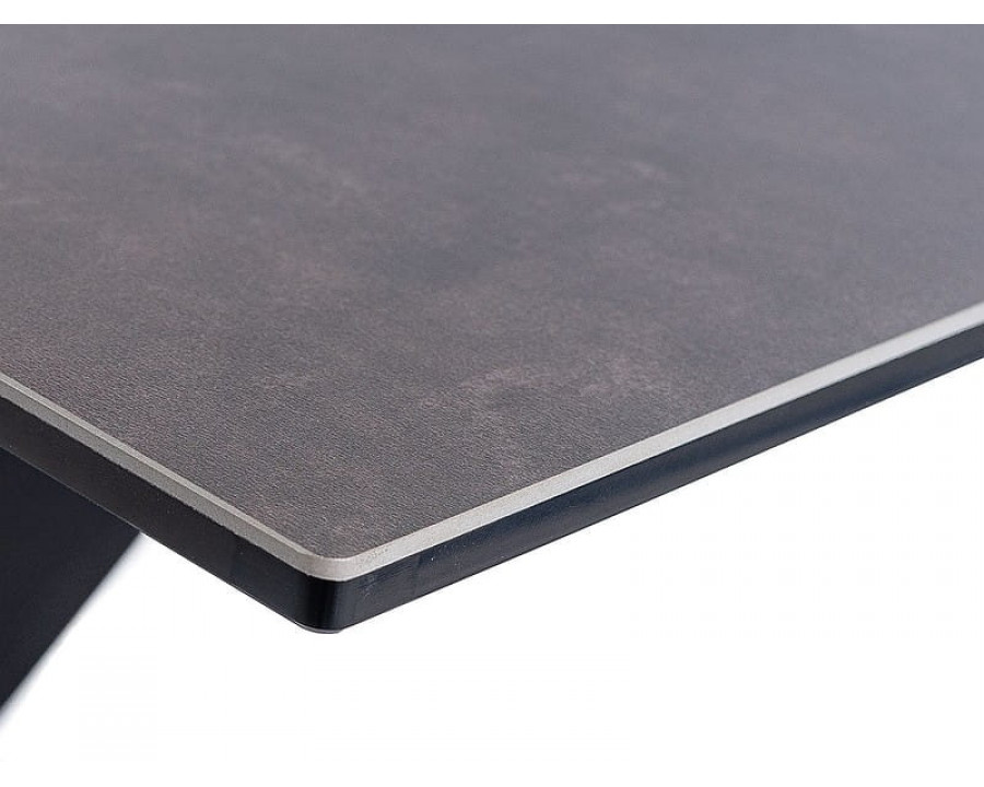 Стіл обідній SALVADORE CERAMIC II 120(180)X80 Сірий / Чорний мат