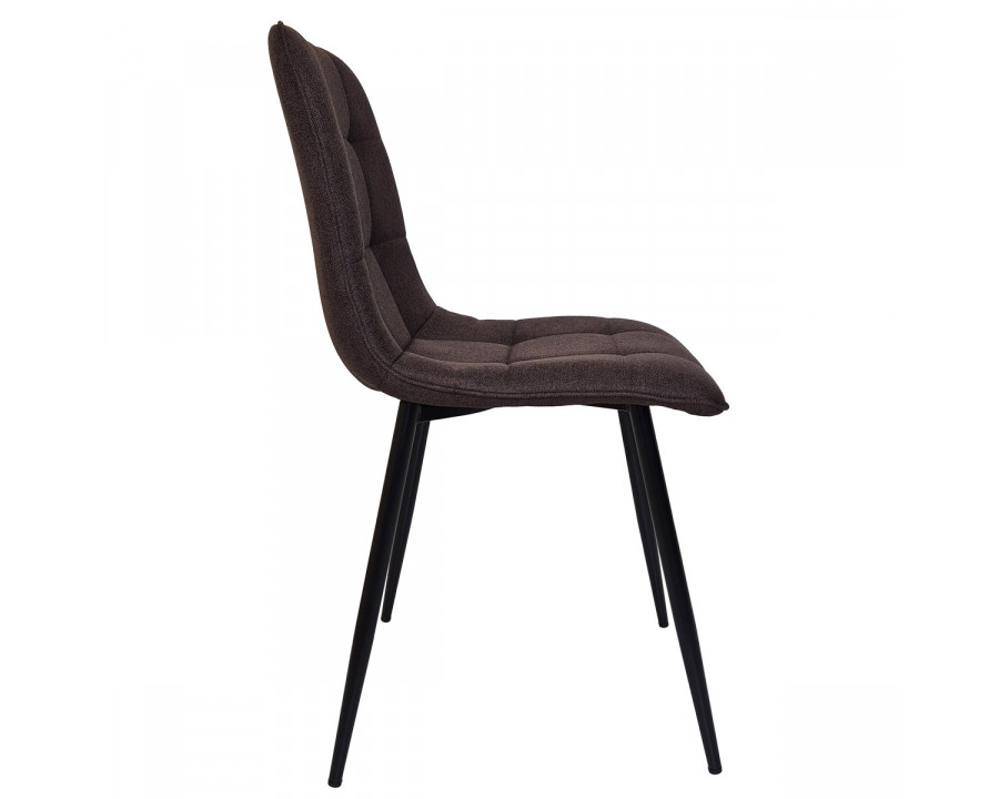 Стілець кухонний MIA TEX чорний каркас/коричневий