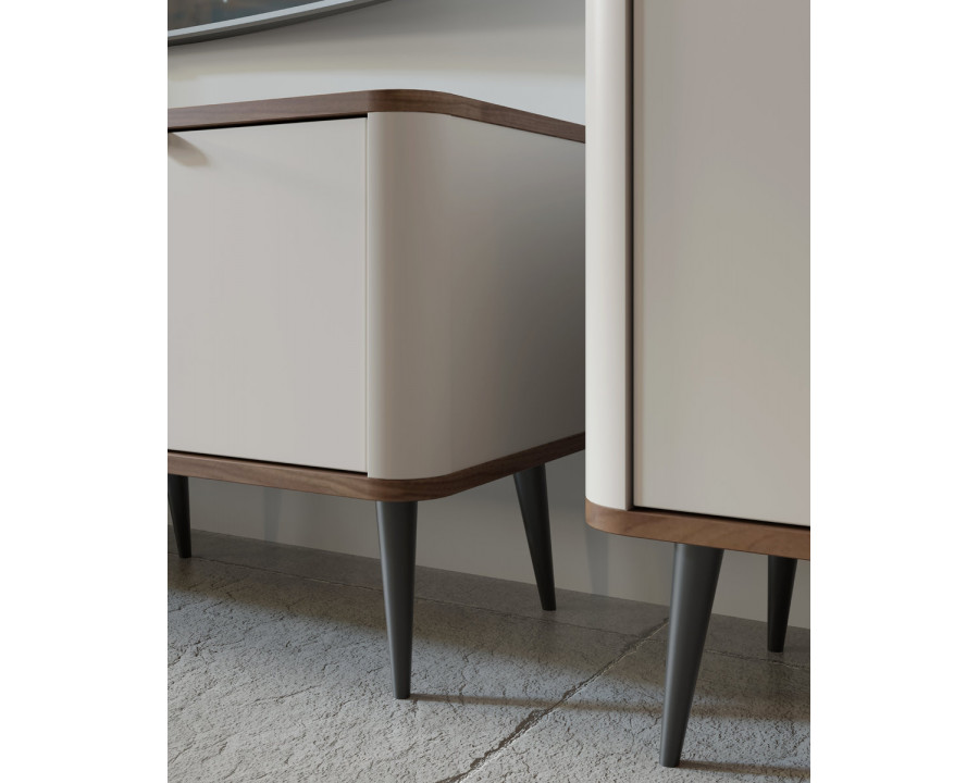 Вітрина MARLY REG 2 90х191х40 кашемір / горіх