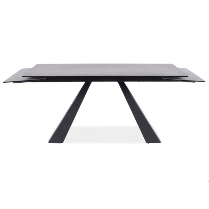Стіл обідній SALVADORE CERAMIC II 120(180)X80 Сірий / Чорний мат