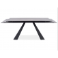 Стіл обідній SALVADORE CERAMIC II 120(180)X80 Сірий / Чорний мат