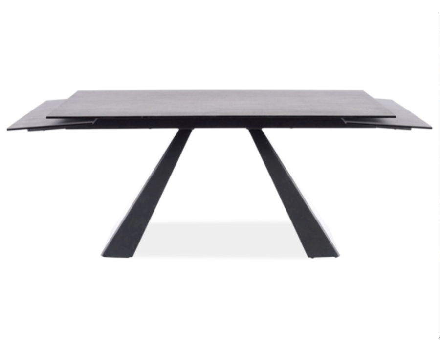 Стіл обідній SALVADORE CERAMIC II 120(180)X80 Сірий / Чорний мат