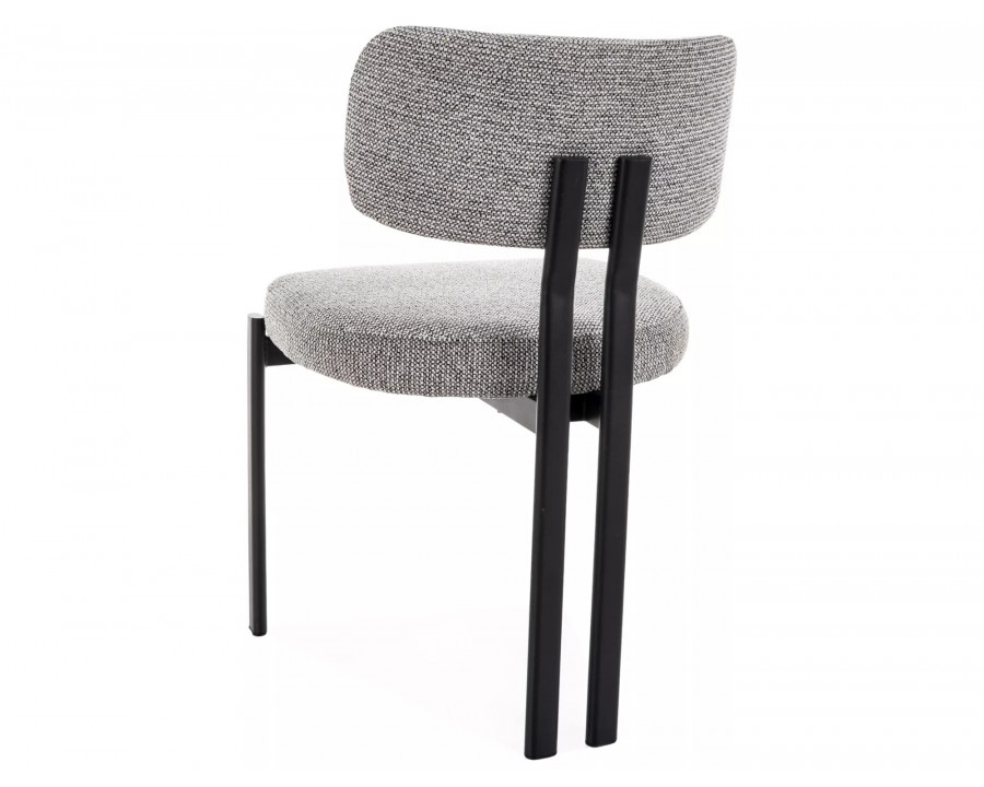 Стілець кухонний обідній м'який Misaki Сіра тканина / Чорний каркас