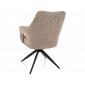 Стілець кухонний обідній м'який Olsen Noelle Темно-бежева тканина / Чорний каркас