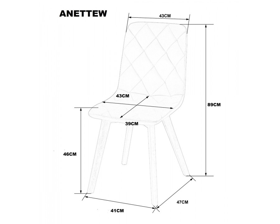 Стілець ANETTE каркас дерево / Чорний
