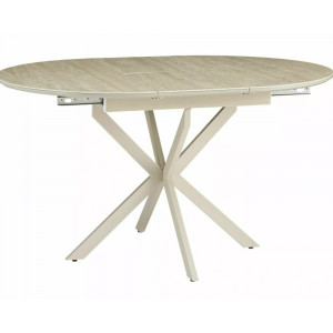 Стіл обідній кухонний розкладний Gaston Ceramic 100 (100–135)×100 см МДФ + кераміка Беж / Кашемір каркас