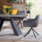 Стіл обідній SALVADORE CERAMIC II 120(180)X80 Сірий / Чорний мат