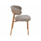 Стілець кухонний обідній м'який Elton II Капучіно тканина / Дуб каркас