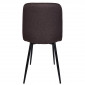 Стілець кухонний MIA TEX чорний каркас/коричневий