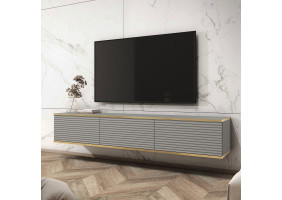 Тумба під телевізор навісна Оро / Oro 3-дверна RTV175 MDF Сірий Ш175xВ30 см.
