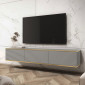 Тумба під телевізор навісна Оро / Oro 3-дверна RTV175 MDF Сірий Ш175xВ30 см.