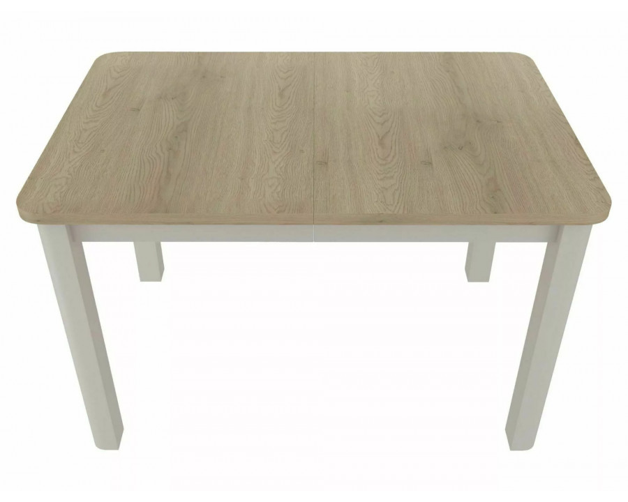 Стіл обідній кухонний розкладний Oskar (120–200)×80 см Ламінована плита Дуб / Кашемір каркас