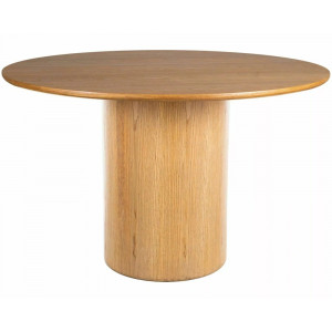 Стіл обідній кухонний Rondo ø120 см МДФ + шпон Дуб / Дуб каркас