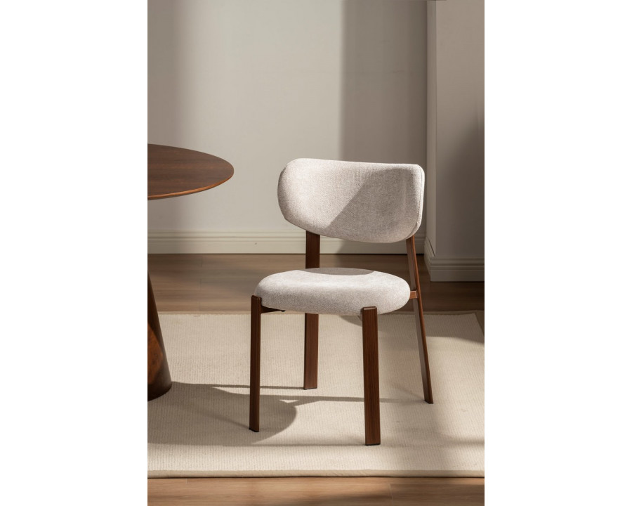 Cтілець кухонний NOMI горіх метал/бежева тканина