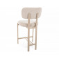 Напівбарний стілець кухонний Misaki H-2 Світло-бежева тканина / Кашемір каркас