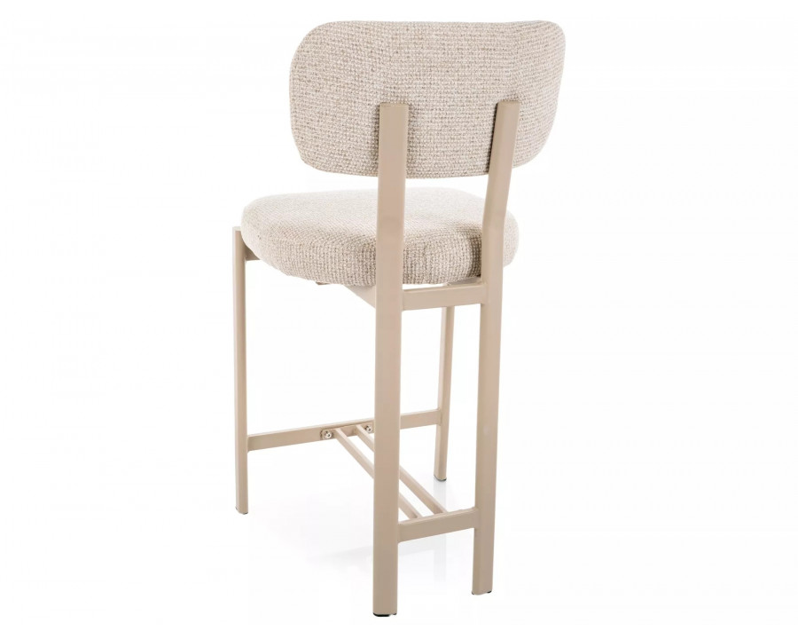 Напівбарний стілець кухонний Misaki H-2 Світло-бежева тканина / Кашемір каркас