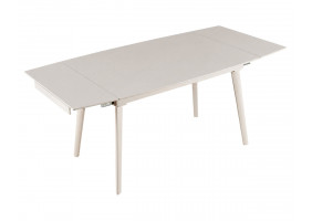 Стіл обідній розкладний LORIAN CERAMIC 120(180)*80 білий / кашемір