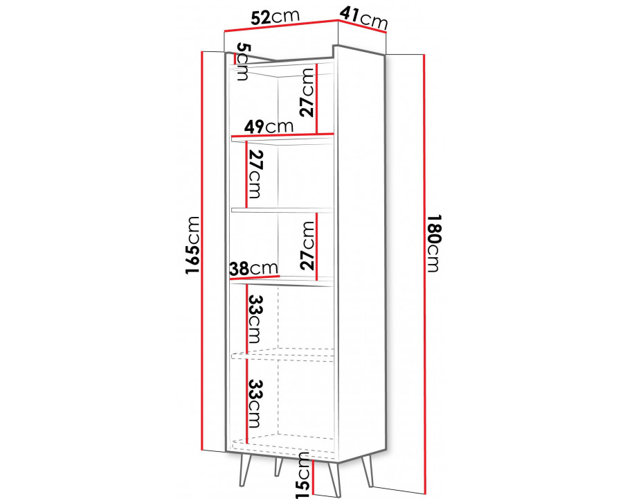 Вітрина ADEMO REG 1 52х180х41 горіх / горіх