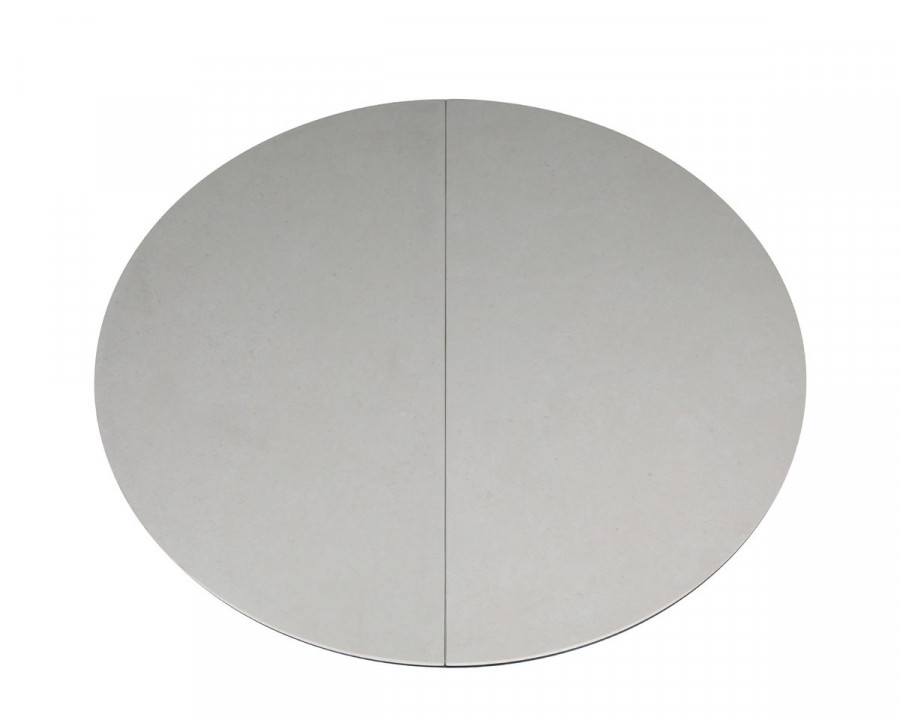 Стіл обідній розкладний GENEWA CERAMIC 105(140)*105 стіл Бежевий / Чорний