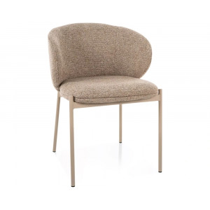 Стілець кухонний обідній м'який Kioto Бежева тканина / Кашемір каркас