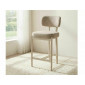 Напівбарний стілець кухонний Misaki H-2 Світло-бежева тканина / Кашемір каркас