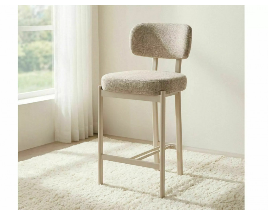 Напівбарний стілець кухонний Misaki H-2 Світло-бежева тканина / Кашемір каркас