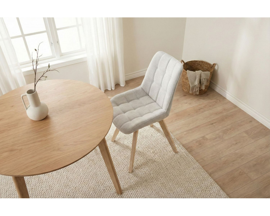 Стілець LENY каркас дерево / Сірий тканина оберт 180°