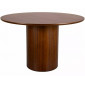 Стіл обідній кухонний Rondo ø120 см МДФ + шпон Горіх / Горіх каркас