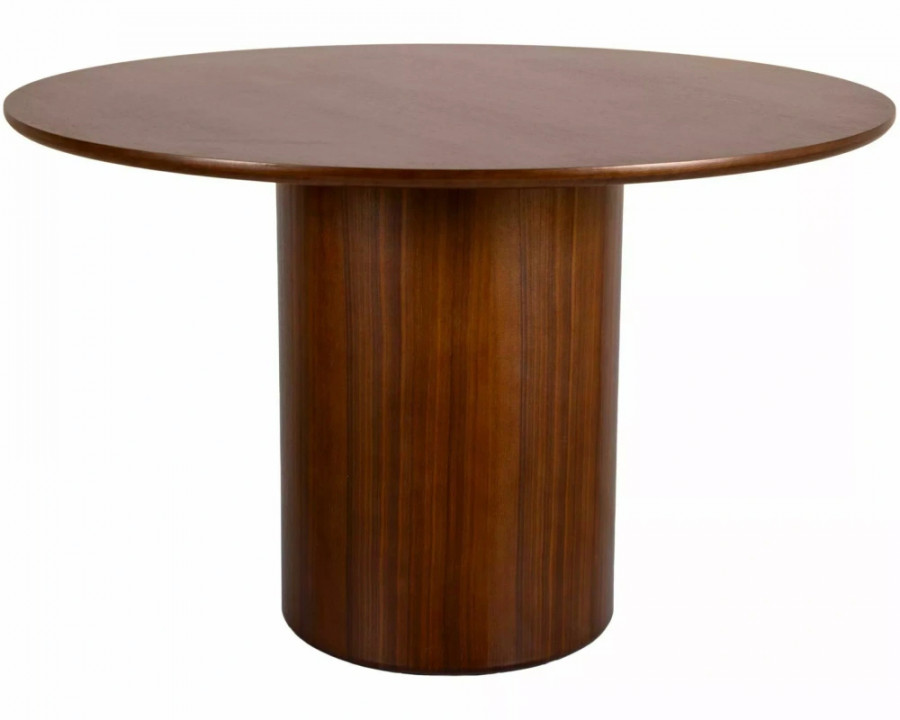 Стіл обідній кухонний Rondo ø120 см МДФ + шпон Горіх / Горіх каркас