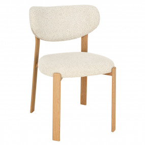 Cтілець кухонний NOMI дуб метал/бежева тканина