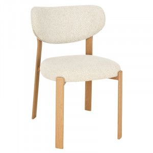 Cтілець кухонний NOMI дуб метал/бежева тканина