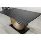 Стіл обідній розкладний AMELIA CERAMIC 160(240)*90 стіл чорний мат/бронзовий