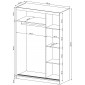 Шафа-купе Мая / Maja 130 2-дверна з дзеркалом Білий 130х62х200 см.