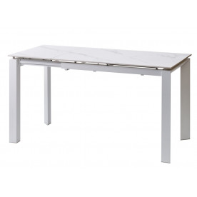 Bright White Marble керамічний стіл 70X102(142) Білий
