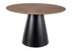 Стіл обідній ANGEL дуб / чорний d.120 ANGELDCFI120