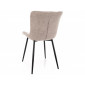 Стілець кухонний обідній м'який Julia Brego Світло-бежева тканина / Чорний каркас