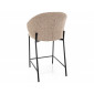 Напівбарний стілець кухонний Kioto H-2 Бежева тканина / Чорний каркас