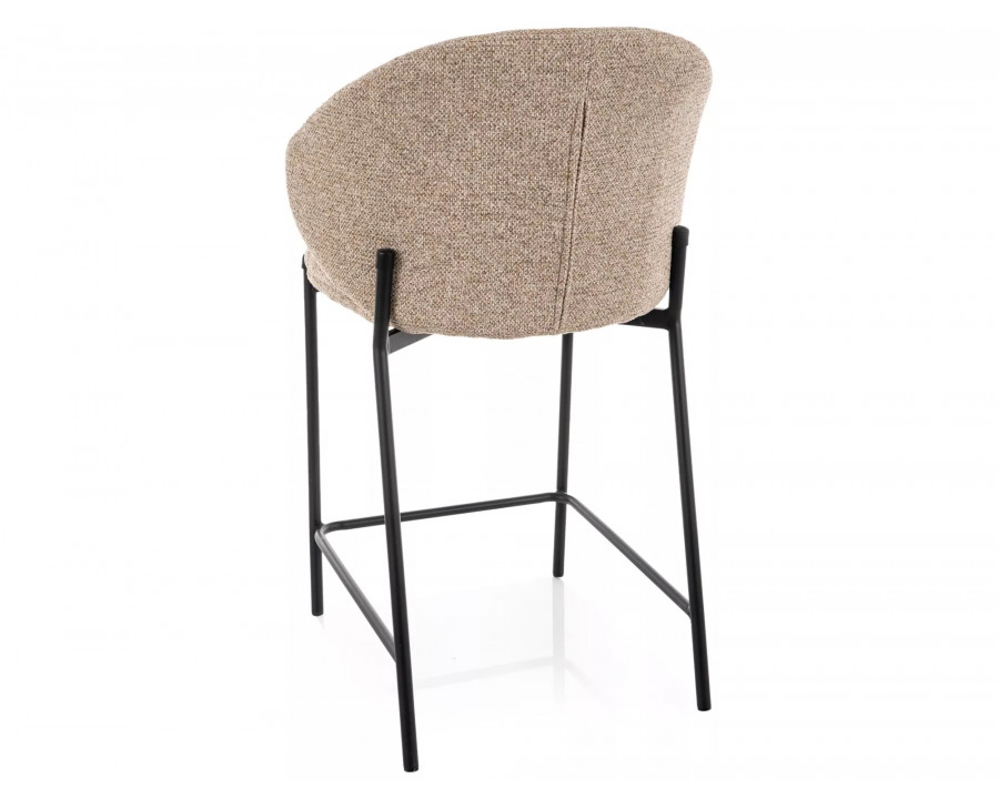 Напівбарний стілець кухонний Kioto H-2 Бежева тканина / Чорний каркас